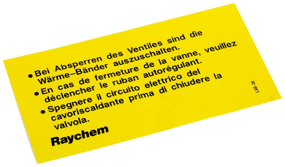 Plaque d'avertissement matière synthétique LAB-38