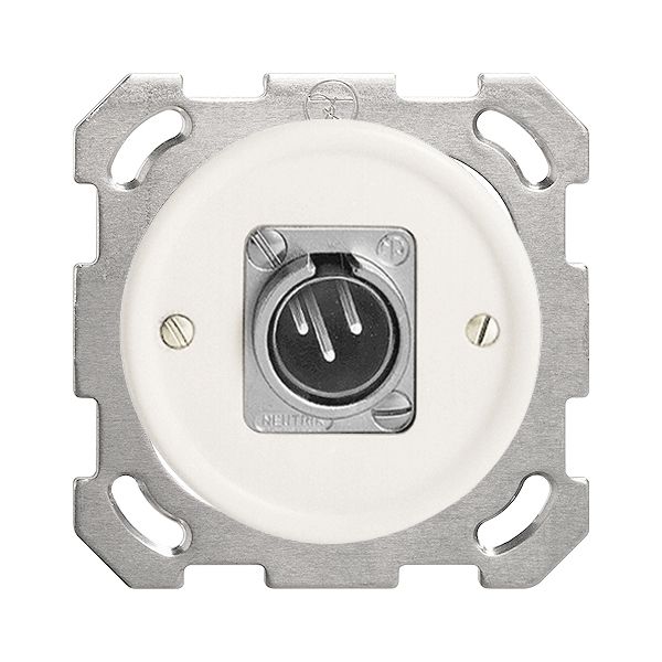 UP-Anschlussdose FH XLR 3L PM mit Steckereinsastz weiss