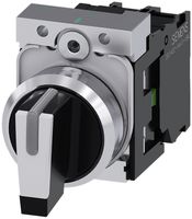 Knebelschalter Siemens SIRIUS ACT Halter 2S I-O-II Metall hochglanz