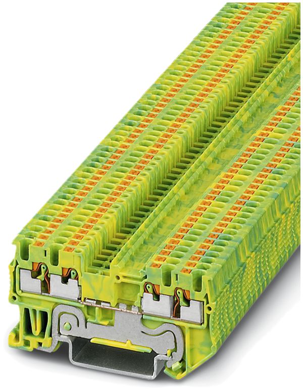 Morsetto di passaggio Push-In 0.14…1.5mm² verde/giallo