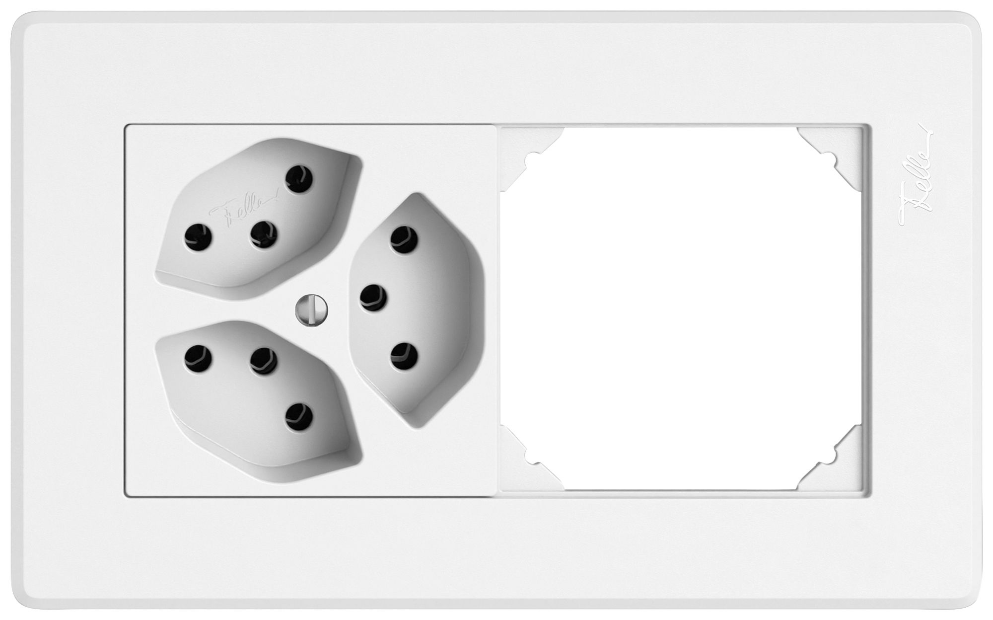 Combinaison ENC EDIZIO.liv SNAPFIX® 1×2 96×156mm 3×T13S+vide blanc