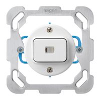 Einsatz zu UP-Leuchtschalter basico 3/2 mit Befestigungsplatte weiss