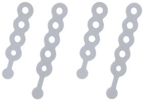 Set di fascette ROLINE, 2 pezzi à 77×13mm, 2 pezzi à 63×13mm, silicone grigio