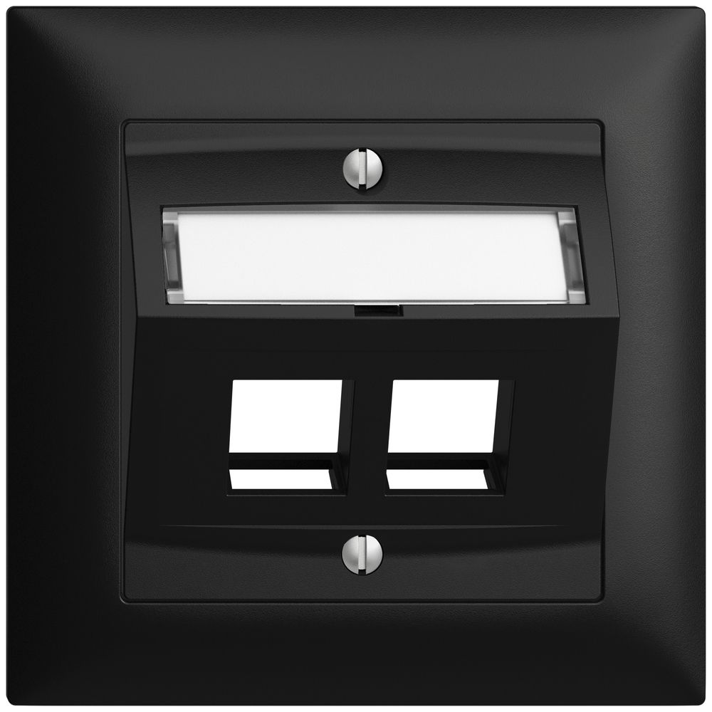 Kit de montage ENC Edue FMI, a.capot de sortie oblique, pour 2×Keystone, noir