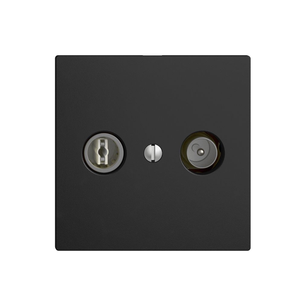 UP-TV-R-Dose EDIZIOdue 23dB schwarz Breitbanddose 5…2000MHz, F