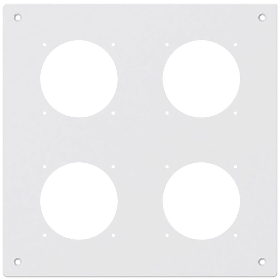 UP-Montageplatte robusto 2×2 Aluminium, weiss