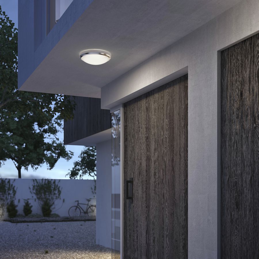 LED-Deckenleuchte Philips Doris 6W 640lm 4000K IP54 Ø220mm Nickel