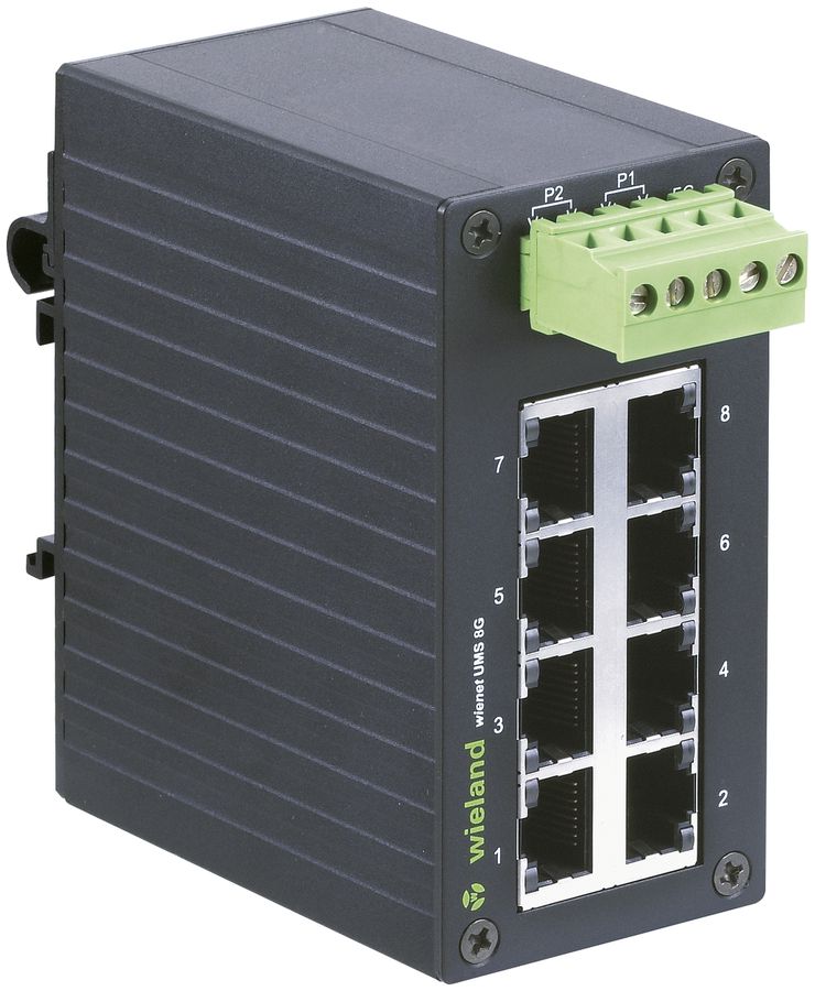 Switch wienet UMS 8G, 8-Port, 10/100/1000Mbit/s, unmanaged, IP50