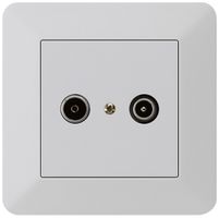 Prise de passage ENC kallysto.trend R/TV 19dB gris clair