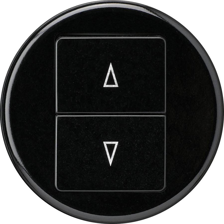 Interruttore per tapparella basico nero con 2 tasti di comando