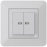 UP-Leuchtdruckschalter kallysto.trend 1/3+3/1 mit 2 Linsen hellgrau