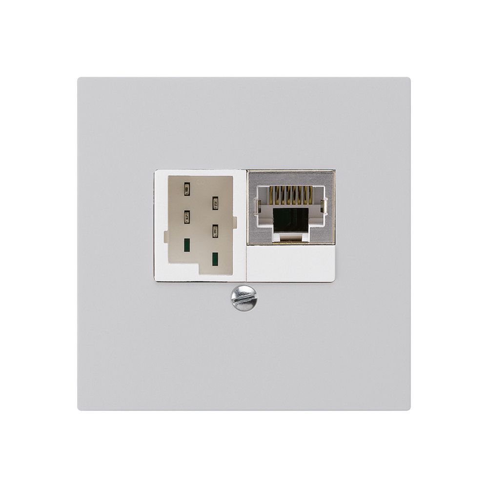 Boîte ENC kallysto 1×RJ45s+1×TT83 gris clair