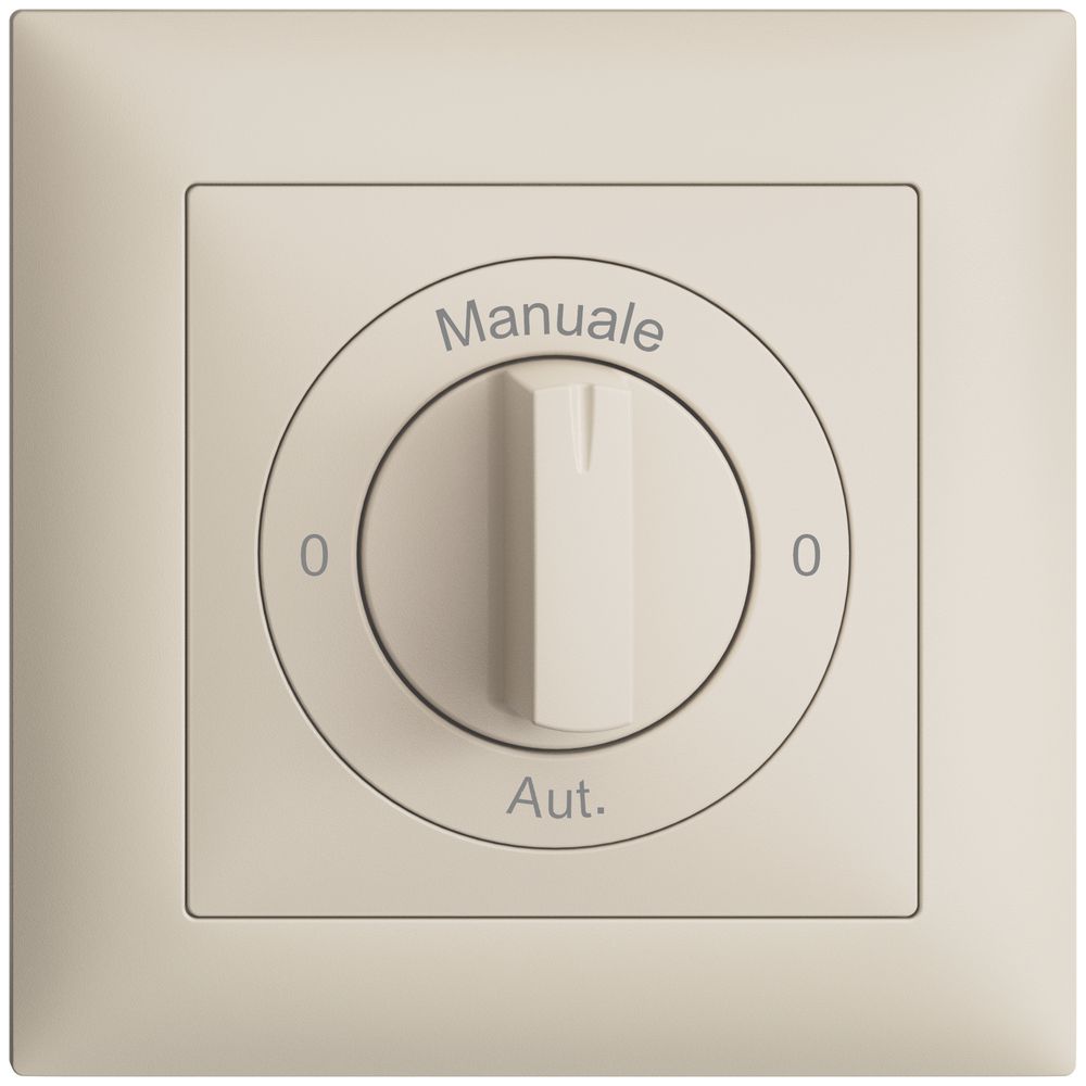 Kit front. 0-Manuale-0-Aut. EDIZIOdue crema 88×88mm per interr.rot