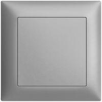 UP-Blindabdeckung EDIZIOdue silver, ohne Zentrumsschraube