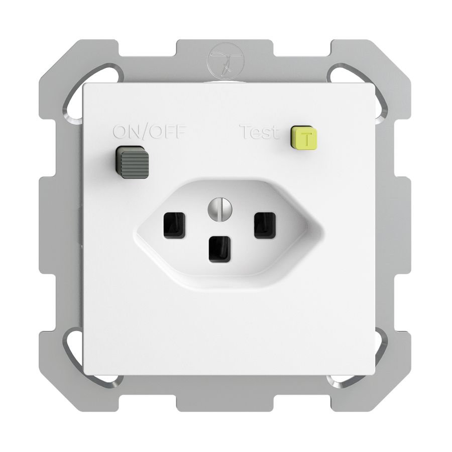 Prise ENC EDIZIOdue T23 FI 30mA FM, blanc