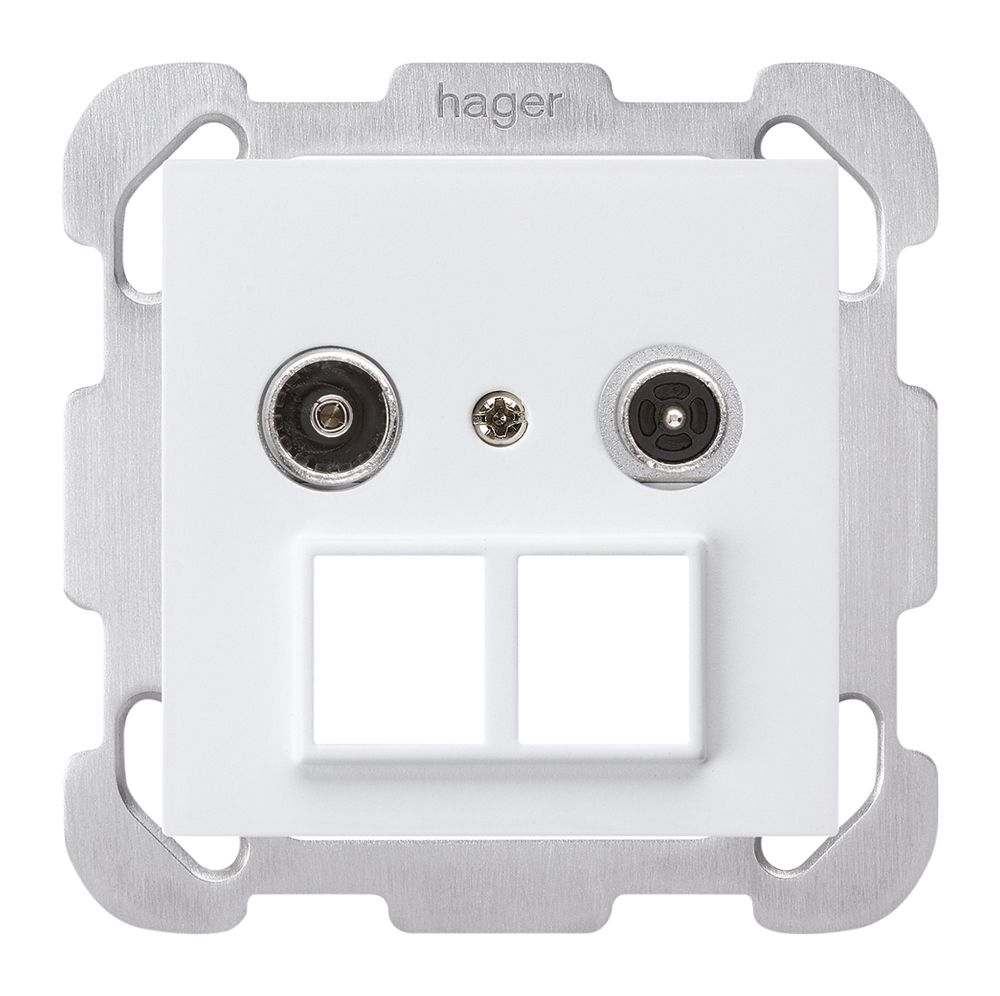 Prise multimédia ENC kallysto R/TV montage B 4dB 2GHz blanc