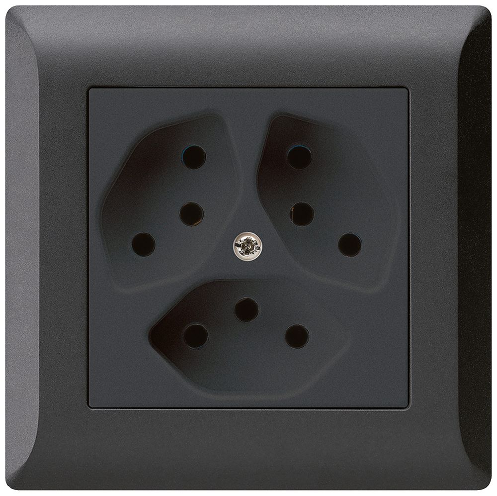 UP-Steckdose kallysto.line 3×T13 schwarz