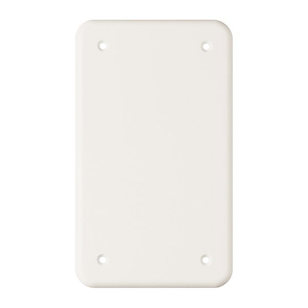 Abdeckplatte FH 2×1 weiss mit 4 Befestigungslöcher