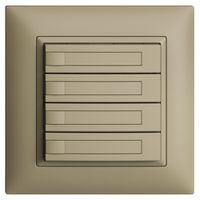 UP-KNX-Taster RGB EDUE FMI, 250mW, o.LED, m.Papier, 4×Taste, 1×Tastenb., sa