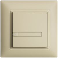 UP-Taster KNX 1-fach EDIZIOdue vanille RGB mit LED mit Papiereinlage