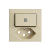 Frontset 60×60mm EDIZIOdue vanille, T13 mit Linse für Kleinkombi