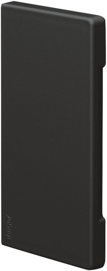 Abschlussplatte Hager BR 65×130mm Oberteil 80mm halogenfrei schwarz