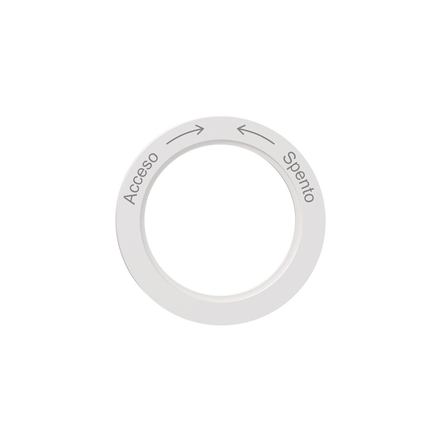 Kennscheibe NEVO, f.Drehschalter, Acceso-> <-Spento, weiss
