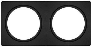 Plaque de recouvrement LEDVANCE FRAME acier 200×100mm 2×Ø68mm noir
