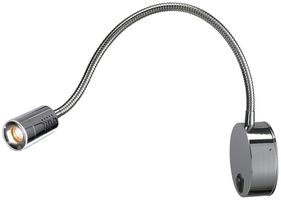 LED-Wandleuchte SLV DIO FLEX PL Switch 1.9W 82lm 2700K 45° Sockel Ø90mm chrom