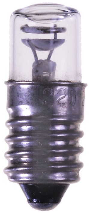 Glimmlampe E10 380V 10×28mm klar