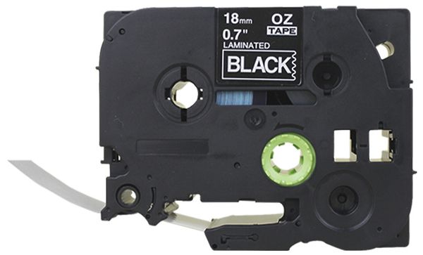 Cassette ruban compatible avec OZE-345, 18mm×8m, noir/blanc