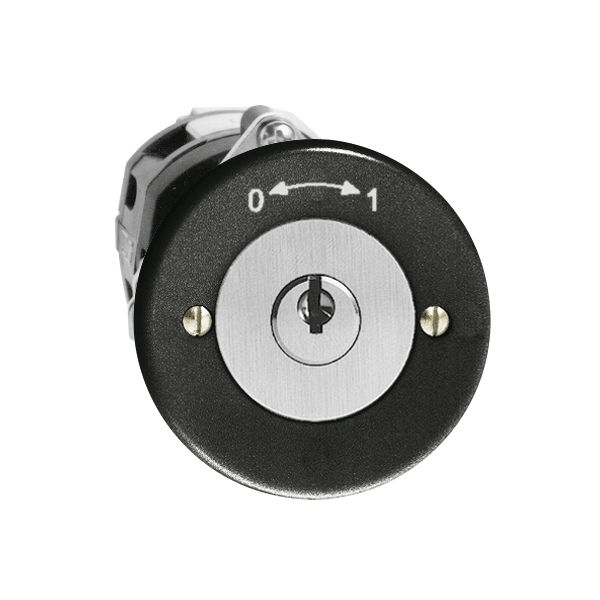 Contact pivotant ENC 0<-->1 noir avec serrure de sûreté