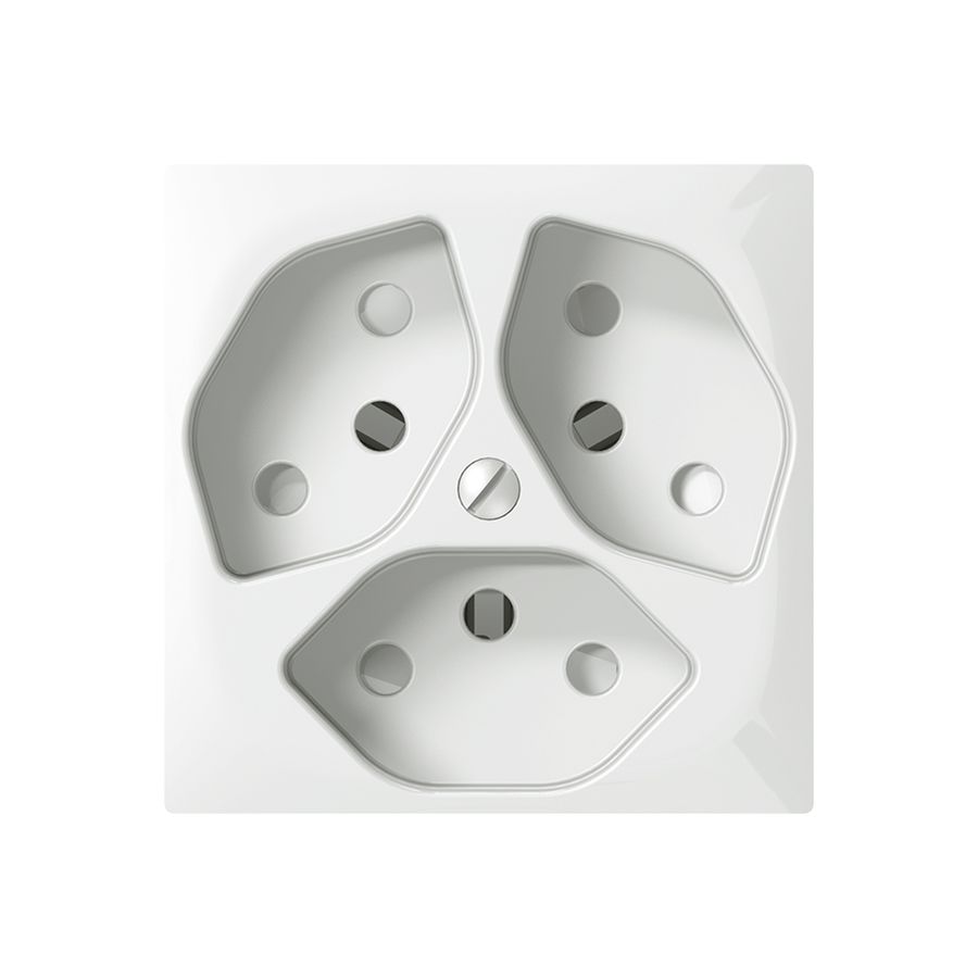 Frontplatte SIDUS weiss glänzend zu 3×T13