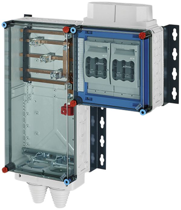 Distributore Hensel Mi 2×3×NH 00, 125A, bara collettrice 250A 5 poli