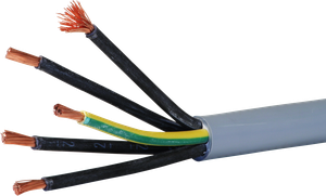 Câble de commande LiYY 5×10mm² numéroté gris