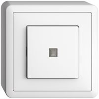 Interr. puls. lum. AP EDIZIOdue 3/1L bianco, con lente, LED giallo