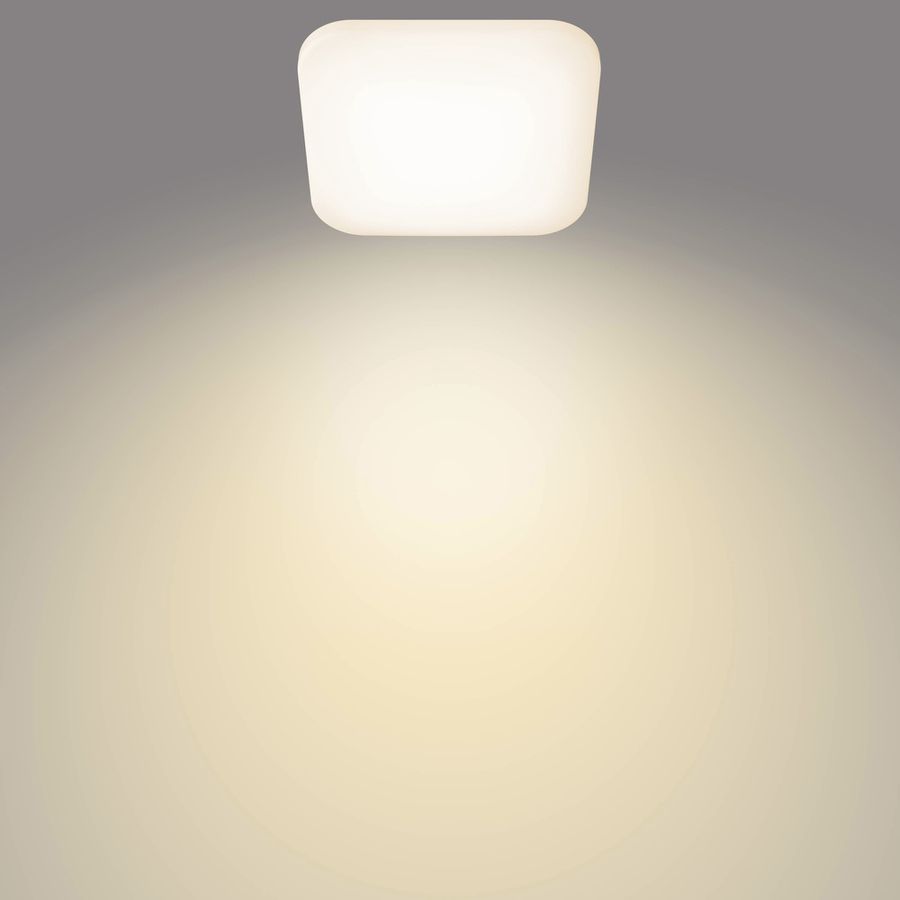 LED-Deckenleuchte Philips Mauve 12W 1200lm 2700K 260×260mm weiss