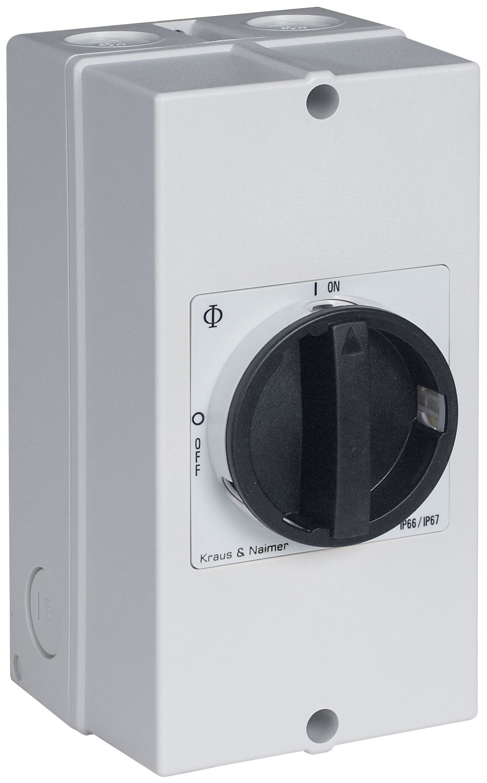 Interrupteur-sectionneur AP K&N 40A/400V 0/3L IP66/67 noir/gris, "O-I"