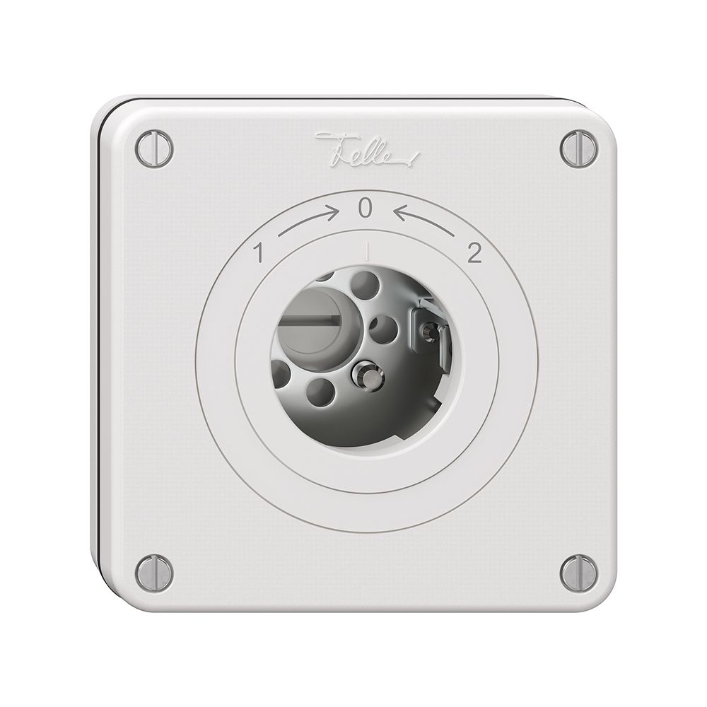 Contact pivotant NUPU NEVO, sans cylindre, KS, 1->0<-2, blanc