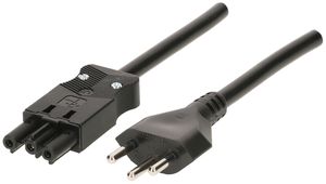 Câble de raccordement MH prise AC 166 GBUF/315, fiche T12 3m noir