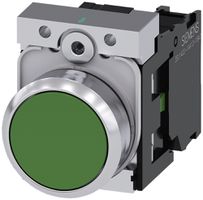Drucktaster Siemens SIRIUS ACT Halter 1S grün Metall hochglanz