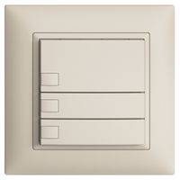 UP-KNX-Taster RGB EDUE FMI, 250mW, o.LED, 3×Taste, 1×Tastenbelegung, crema
