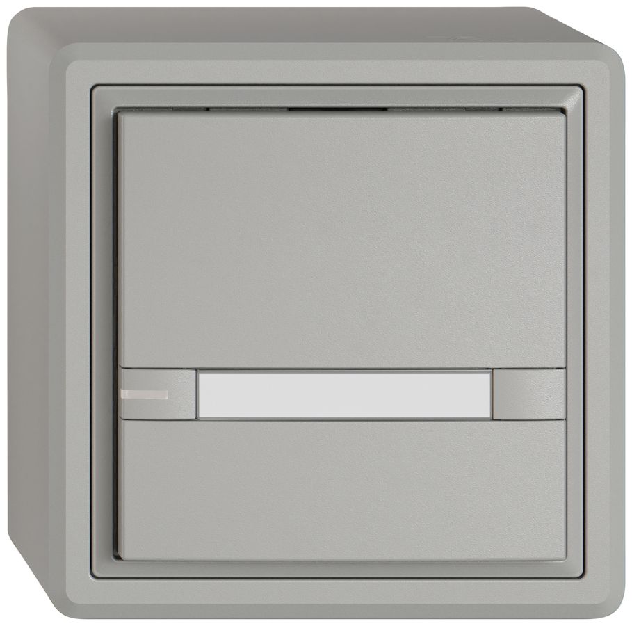 AP-Universaltaster EDIZIO.liv UNI SNAPFIX® m.LED RGB 1× 2-Tbed.Pap.hgu