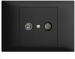 Prise TV-R ENC EDIZIOdue 11dB noir à large bande 5…2000MHz, BKE