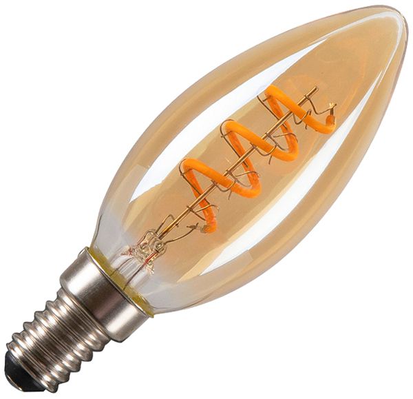 Lampe LED SLV E14 2W 80lm 1800K clair/or Ø35×98mm