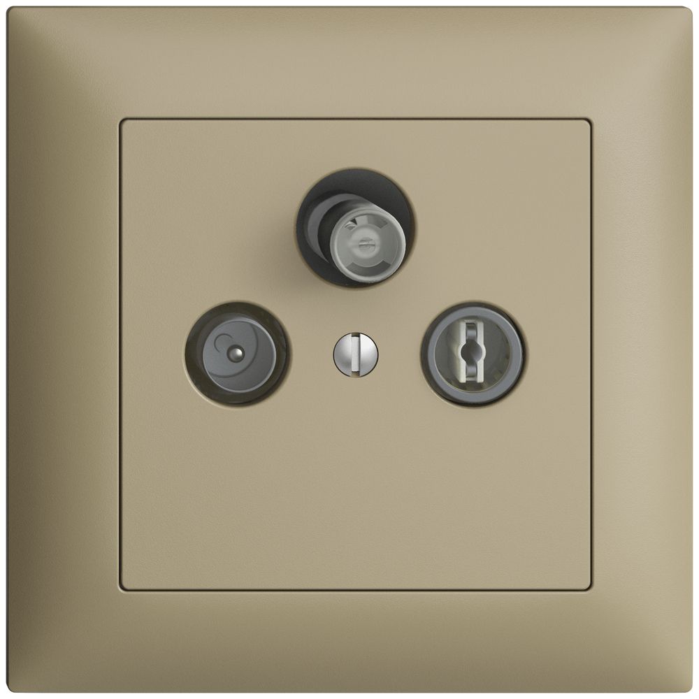 Prise d'antenne ENC SAT DB52 EDIZIOdue sand, avec IEC/F