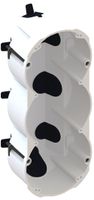 Hohlwanddose AGRO Quickbox ECON Pro, 3×1 Ø83mm luftdicht weiss