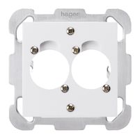 UP-Montageset für 2 XLR weiss kallysto mit Befestigungsplatte