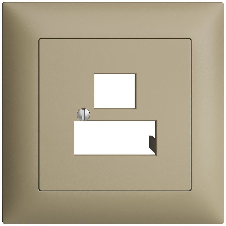 Kit frontal ENC EDIZIOdue sand 88×88mm 3×RJ45