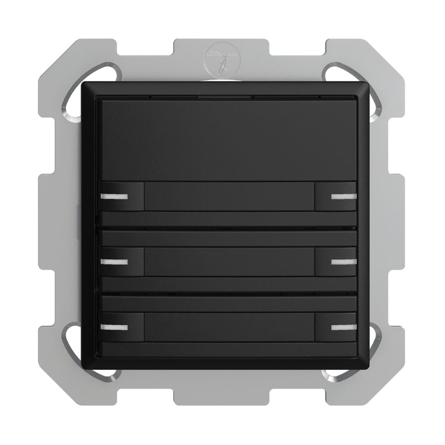 Poussoir KNX RGB ENC EDUE, 250mW, a.LED RGB, a.papier, 6×poussoir, 1×touche, no